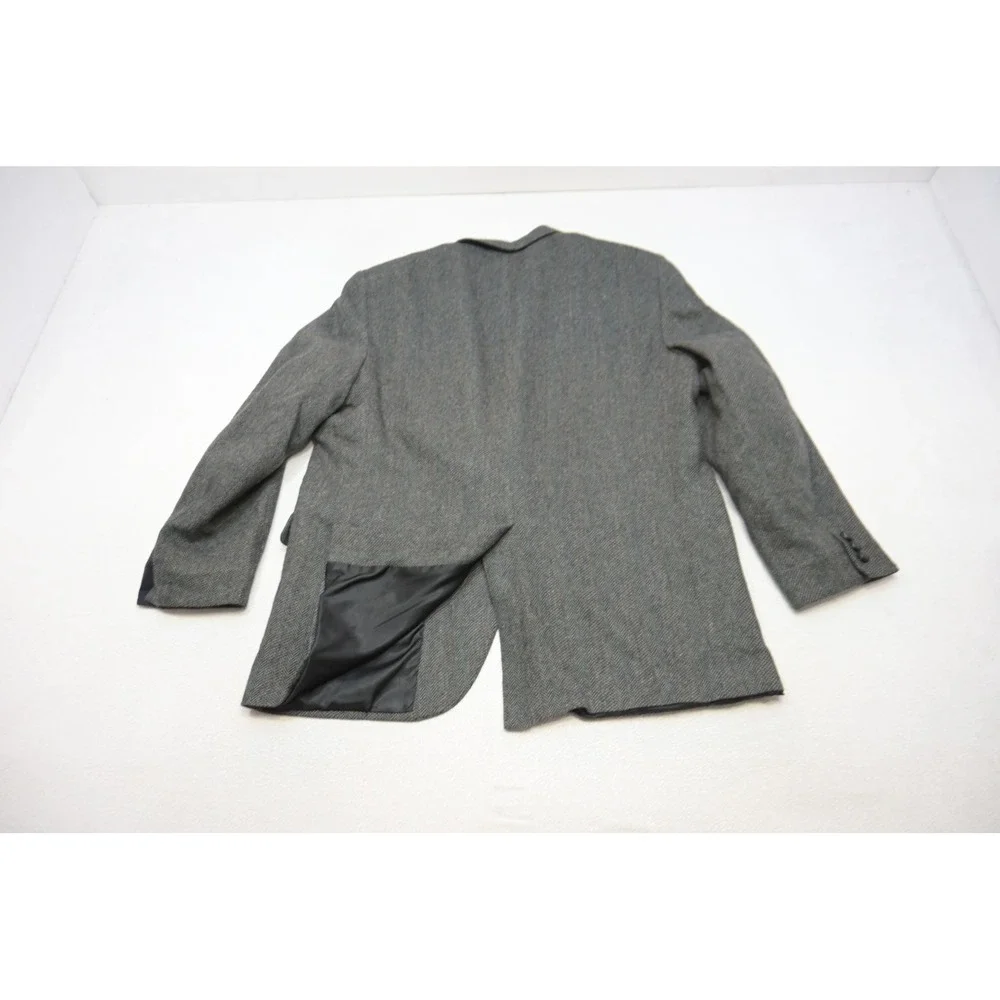 American Trend Tweed Blazer Mens 50L Gray Herringbone 2 BTN‎ Sport Coat EUC